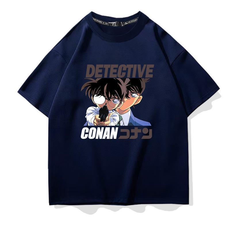 名探偵コナン 半袖Tシャツ 通気性 肌着 柔らかい 100%綿 丸首 トップス