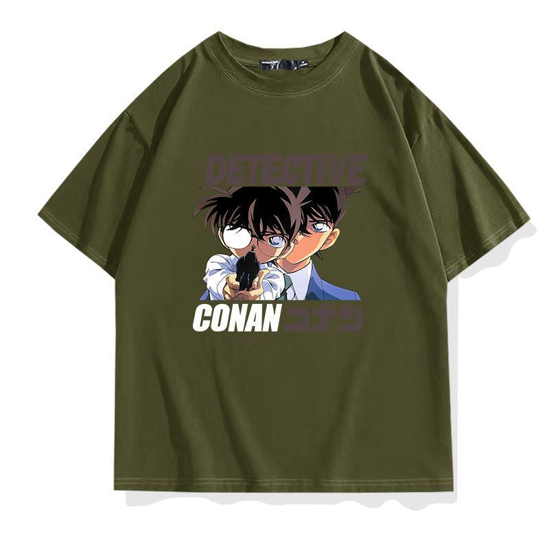 名探偵コナン 半袖Tシャツ 通気性 肌着 柔らかい 100%綿 丸首 トップス