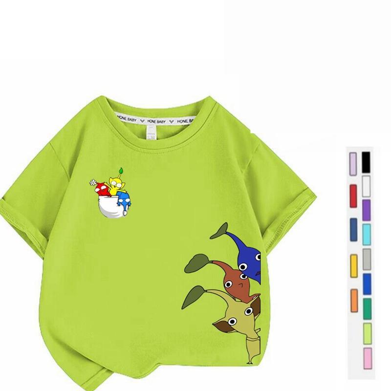 ピクミン Pikmin 子供服 半袖Tシャツ 通気性 肌着 柔らかい 100%綿