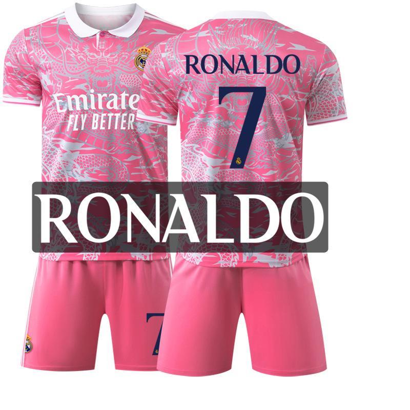 レアル・マドリード　ベンゼマ　ユニフォーム　ピンク 2526シーズン レアルマドリード ドラゴン柄サッカーユニフォーム 7