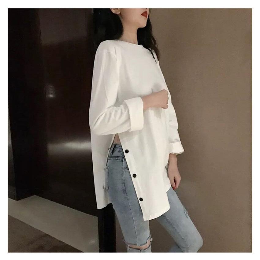 長袖 tシャツ レディース インナー Tシャツ 春服 トップス ハイネック 春 秋 ロング丈 ロングシャツ 体型カバー カットソー 服 おしゃれ 韓国風 |  | 07