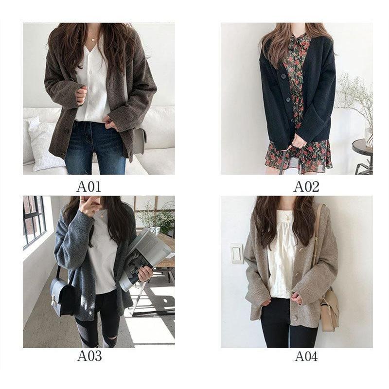 ニットカーディガン レディース カーディガン ショート丈 セーター 春 秋冬 前開き アウター ニット 羽織り ライトアウター 暖かい 防寒 暖かい |  | 05