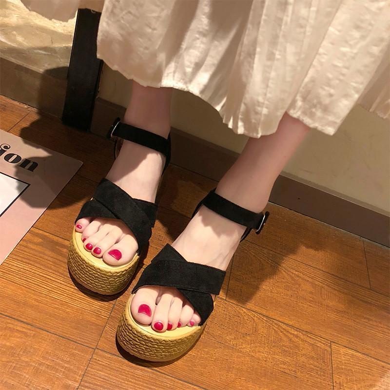 ウェッジソール サンダル レディース ジューズ ウエッジヒール 通気性 疲れない 脱ぎやすい 履きやすい 滑りにくい カジュアル 旅行 お出かけ 海 |  | 06