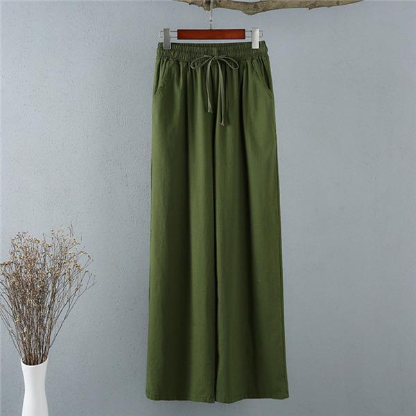 ワイドパンツ レディース リネンパンツ チノパンツ チノパン ゆったり サマーパンツ 薄手 ガウチョ レトロ 体型カバー ウエストゴム 無地 ボトムス |  | 14