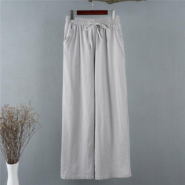ワイドパンツ レディース リネンパンツ チノパンツ チノパン ゆったり サマーパンツ 薄手 ガウチョ レトロ 体型カバー ウエストゴム 無地 ボトムス |  | 16