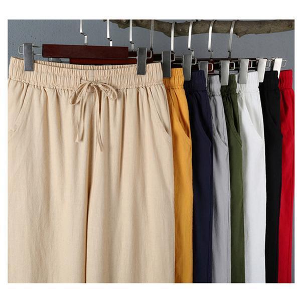 ワイドパンツ レディース リネンパンツ チノパンツ チノパン ゆったり サマーパンツ 薄手 ガウチョ レトロ 体型カバー ウエストゴム 無地 ボトムス |  | 17
