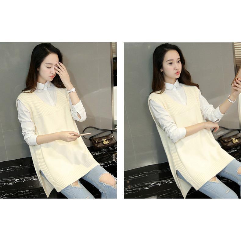 ニットベスト レディース チョッキ トップス Vネック 秋服 リブ ゆったり プルオーバー ベスト ジレー セーター 無地 秋コーデ カジュアル 重ね着 |  | 18