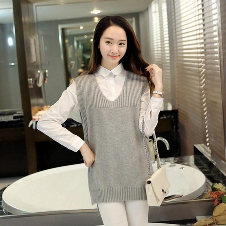 ニットベスト レディース チョッキ トップス Vネック 秋服 リブ ゆったり プルオーバー ベスト ジレー セーター 無地 秋コーデ カジュアル 重ね着 |  | 03
