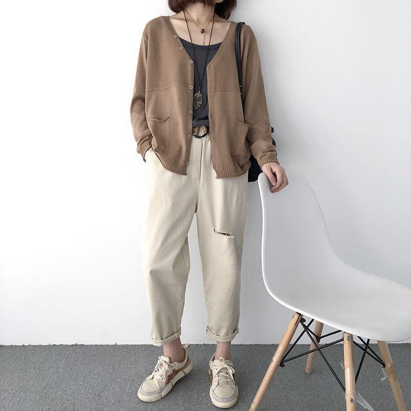 カーディガン ニット レディース ニットカーディガン 長袖 体型カバー ゆったり 春 夏 秋 トップス Vネック 羽織り 着痩せ ボタン カジュアル シンプル |  | 15