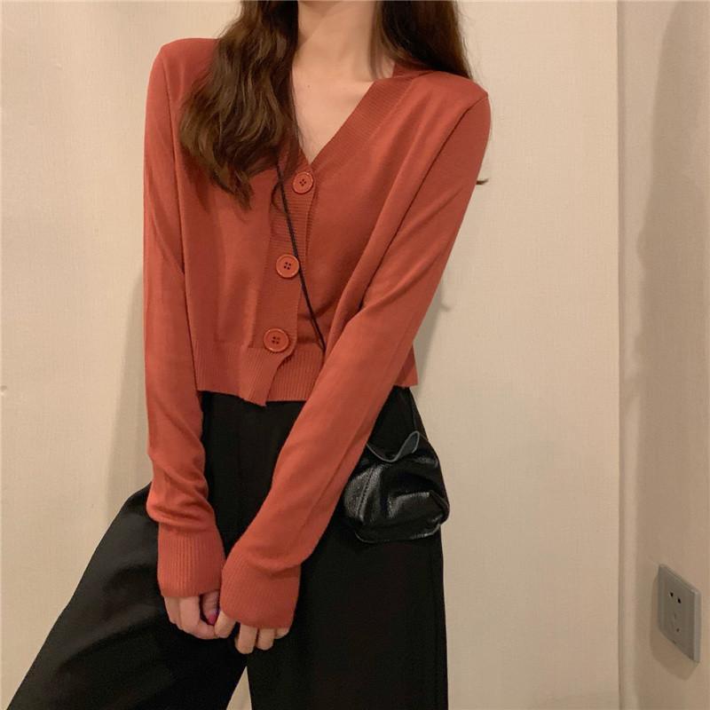 カーディガン ニット レディース ニットカーディガン 長袖 体型カバー ゆったり 春 夏 秋 トップス Vネック 羽織り ボタン 短め 着痩せ 20代 30代 |  | 19