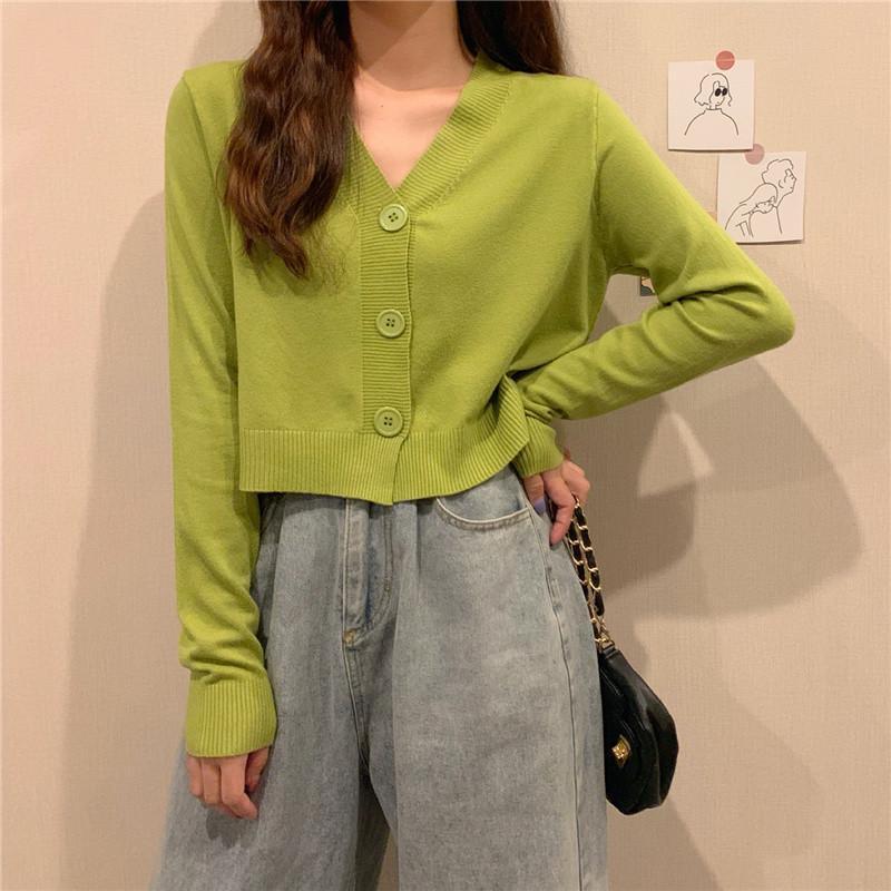 カーディガン ニット レディース ニットカーディガン 長袖 体型カバー ゆったり 春 夏 秋 トップス Vネック 羽織り ボタン 短め 着痩せ 20代 30代 |  | 20