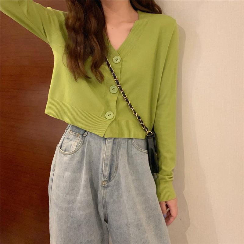 カーディガン ニット レディース ニットカーディガン 長袖 体型カバー ゆったり 春 夏 秋 トップス Vネック 羽織り ボタン 短め 着痩せ 20代 30代 |  | 05