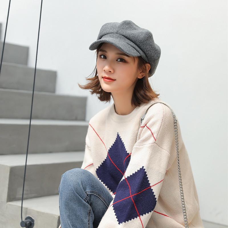 キャスケット ハンチング 帽子 キャップ レディース 形崩れしない プレゼント シンプル カジュアル つば広 日よけ 秋 冬 秋冬 防寒 小顔効果 UVカット |  | 03