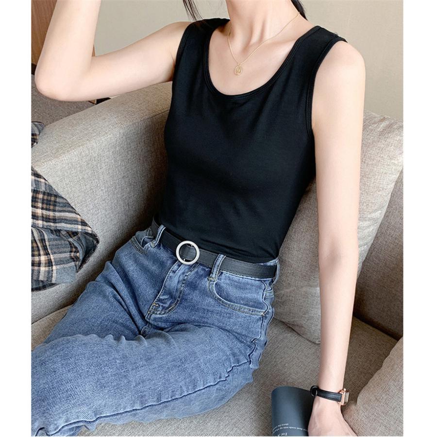タンクトップ レディース 下着 インナー キャミソール トップス ノースリーブ シンプル ロング 無地 薄手 重ね着 白 黒 オールシーズン |  | 07