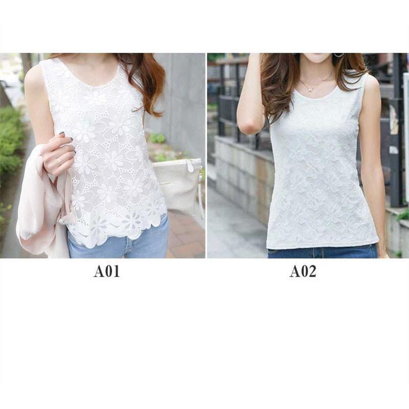 タンクトップ レディース レース レイヤード きれいめ 花柄 トップス 袖なし ロング丈 ノースリーブ かわいい 重ね着 薄手 ゆったり 白 |  | 01