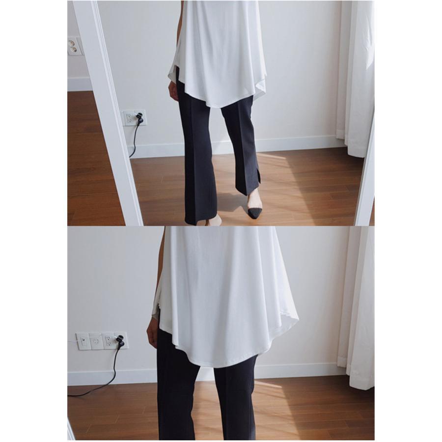 タンクトップ レディース ストレッチ インナー トップス ロング丈 ノースリーブ 体型カバー シンプル かわいい 重ね着 無地 薄手 ゆったり |  | 06