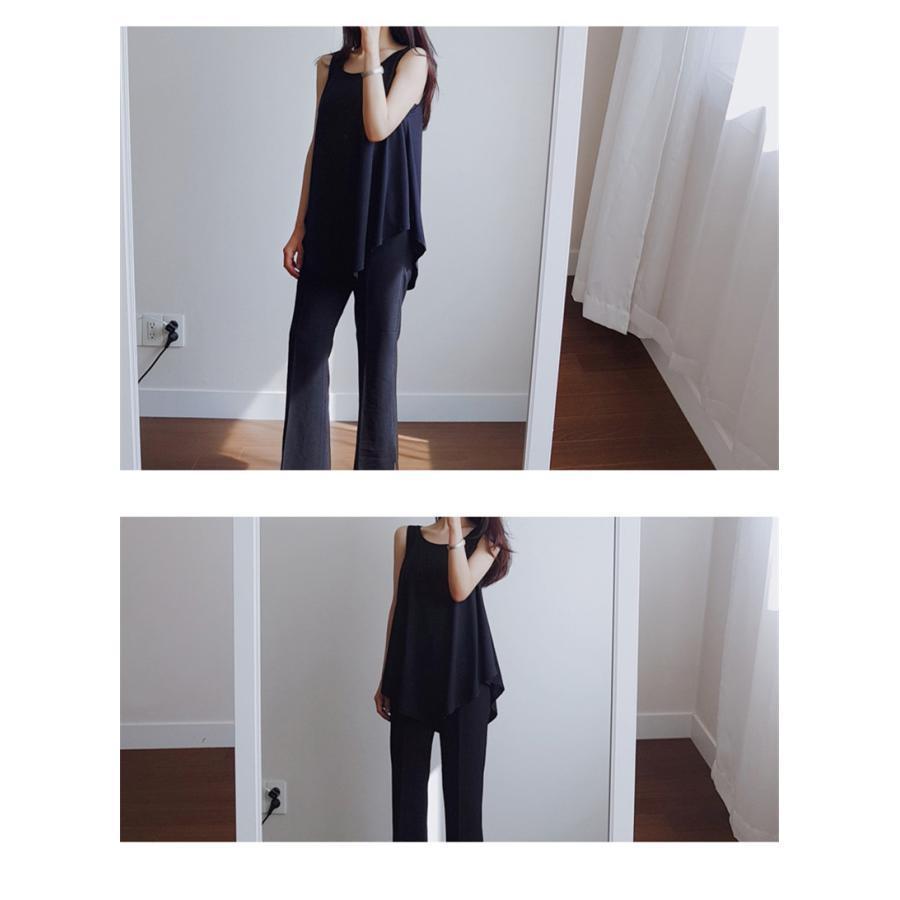 タンクトップ レディース ストレッチ インナー トップス ロング丈 ノースリーブ 体型カバー シンプル かわいい 重ね着 無地 薄手 ゆったり |  | 07