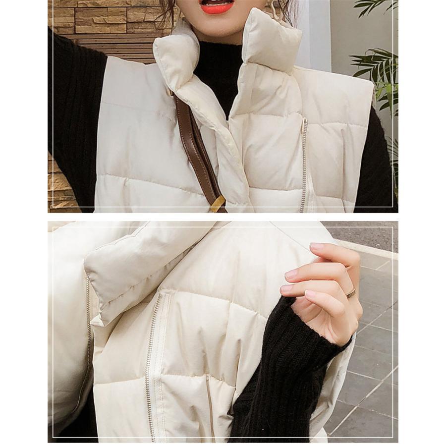 中綿ベスト ロングベスト レディース ジレ アウター 羽織り ゆったり 軽量 シンプル カジュアル 保温 着痩せ 暖かい 防寒 冬 |  | 10