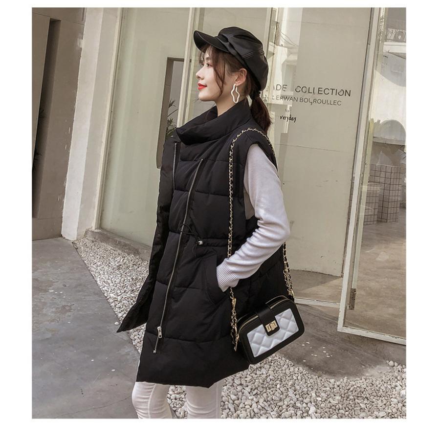 中綿ベスト ロングベスト レディース ジレ アウター 羽織り ゆったり 軽量 シンプル カジュアル 保温 着痩せ 暖かい 防寒 冬 |  | 06