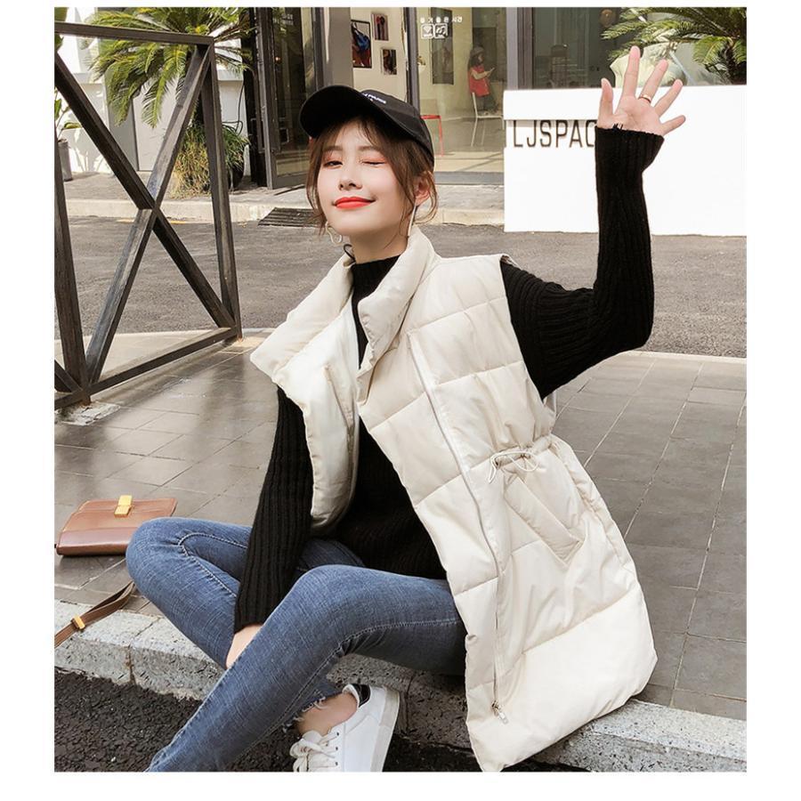 中綿ベスト ロングベスト レディース ジレ アウター 羽織り ゆったり 軽量 シンプル カジュアル 保温 着痩せ 暖かい 防寒 冬 |  | 07