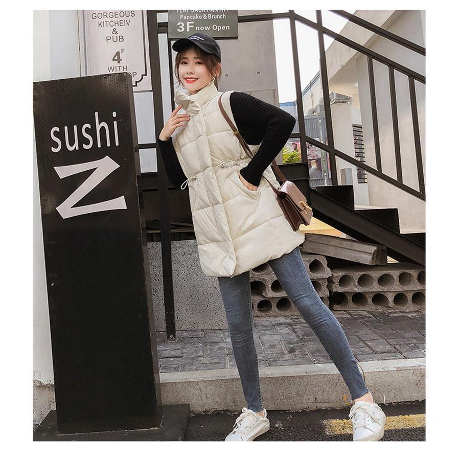 中綿ベスト ロングベスト レディース ジレ アウター 羽織り ゆったり 軽量 シンプル カジュアル 保温 着痩せ 暖かい 防寒 冬 |  | 09
