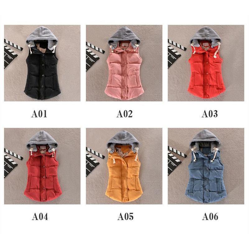 中綿ベスト レディース ショート丈 フード付き チョッキ 前開き 羽織り アウター 軽量 ゆったり 暖かい 防寒着 可愛い カジュアル |  | 01