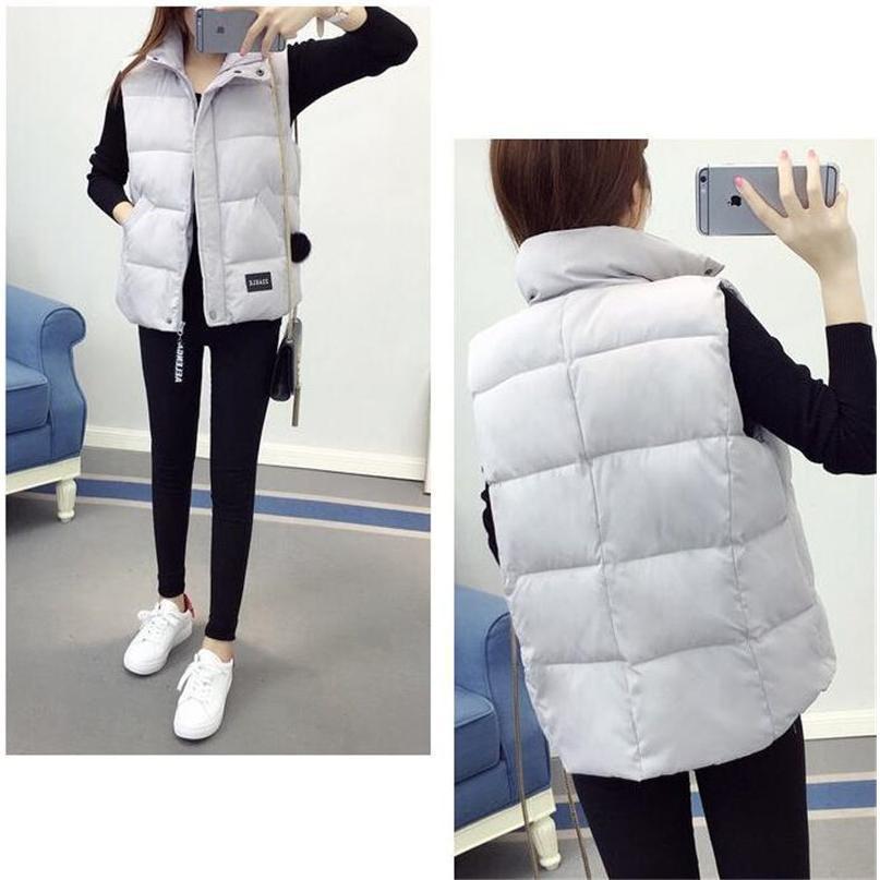 中綿ベスト レディース ショート丈 ふわふわ チョッキ 前開き 羽織り アウター 軽量 ゆったり 暖かい 防寒着 可愛い カジュアル |  | 04