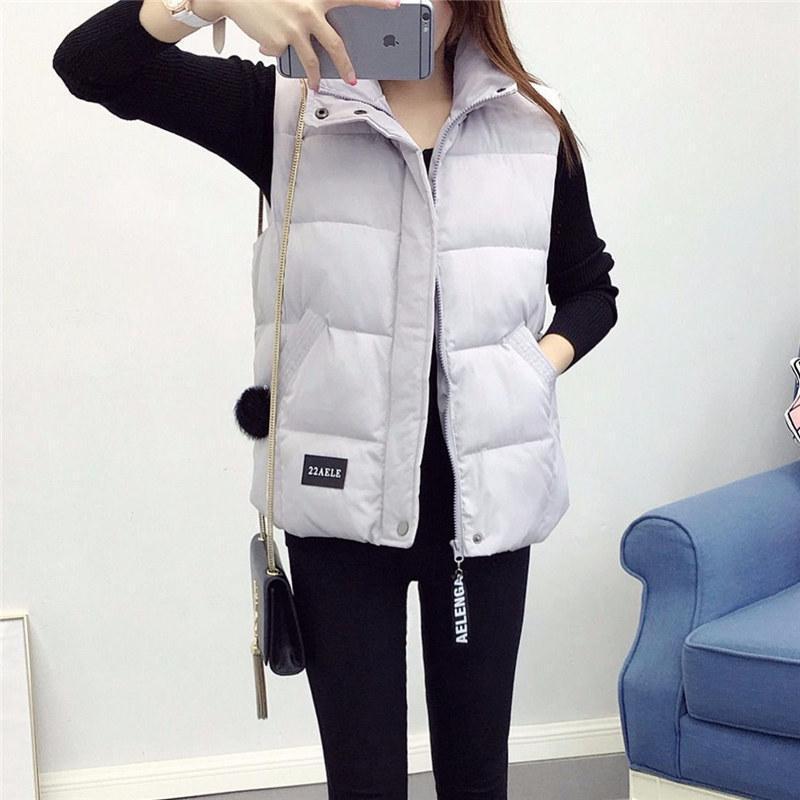 中綿ベスト レディース ショート丈 ふわふわ チョッキ 前開き 羽織り アウター 軽量 ゆったり 暖かい 防寒着 可愛い カジュアル |  | 07