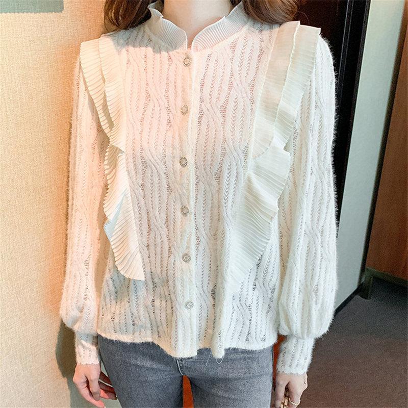 シャツ レディース 裏ボア ブラウス 裏起毛 レース トップス 羽織り 前開き 裏ボア 暖かい 防寒 もこもこ カジュアル 可愛い アウター 秋冬 |  | 08