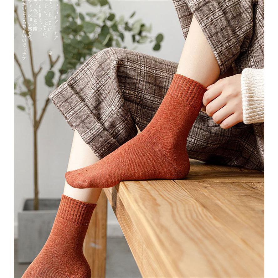 ソックス レディース メンズ 5足セット 暖かい おしゃれ 防寒対策 クルーソックス 厚地 綿混 暖か シンプル ポカポカ かわいい |  | 01