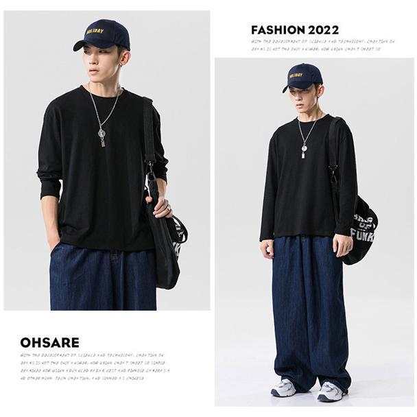 長袖Ｔシャツ メンズ レディース クルーネック tシャツ インナー ロングtシャツ トップス カットソー おしゃれ 速乾 無地 シンプル 10色 |  | 12