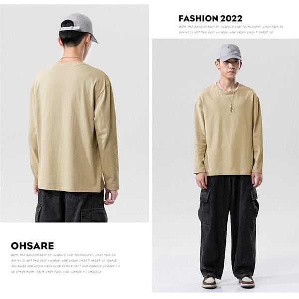 長袖Ｔシャツ メンズ レディース クルーネック tシャツ インナー ロングtシャツ トップス カットソー おしゃれ 速乾 無地 シンプル 10色 |  | 13