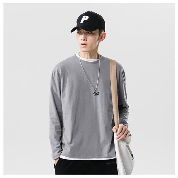 長袖Ｔシャツ メンズ レディース クルーネック tシャツ インナー ロングtシャツ トップス カットソー おしゃれ 速乾 無地 シンプル 10色 |  | 07