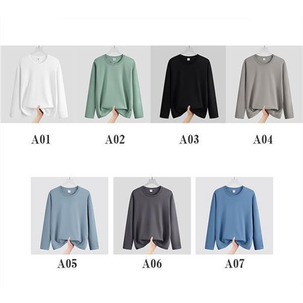 長袖Ｔシャツ メンズ クルーネック tシャツ インナー ロングtシャツ トップス カットソー スリム おしゃれ シンプル 無地 大きいサイズ 春秋 |  | 01