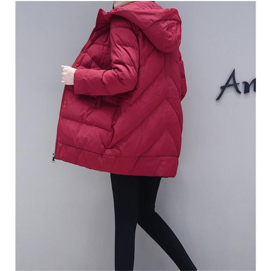 中綿コート レディース ダウンジャケット ロングコート 中綿入り 暖かい 厚手 無地 フード付き 防風 防寒 アウター 軽量 カジュアル 可愛い 冬 |  | 05