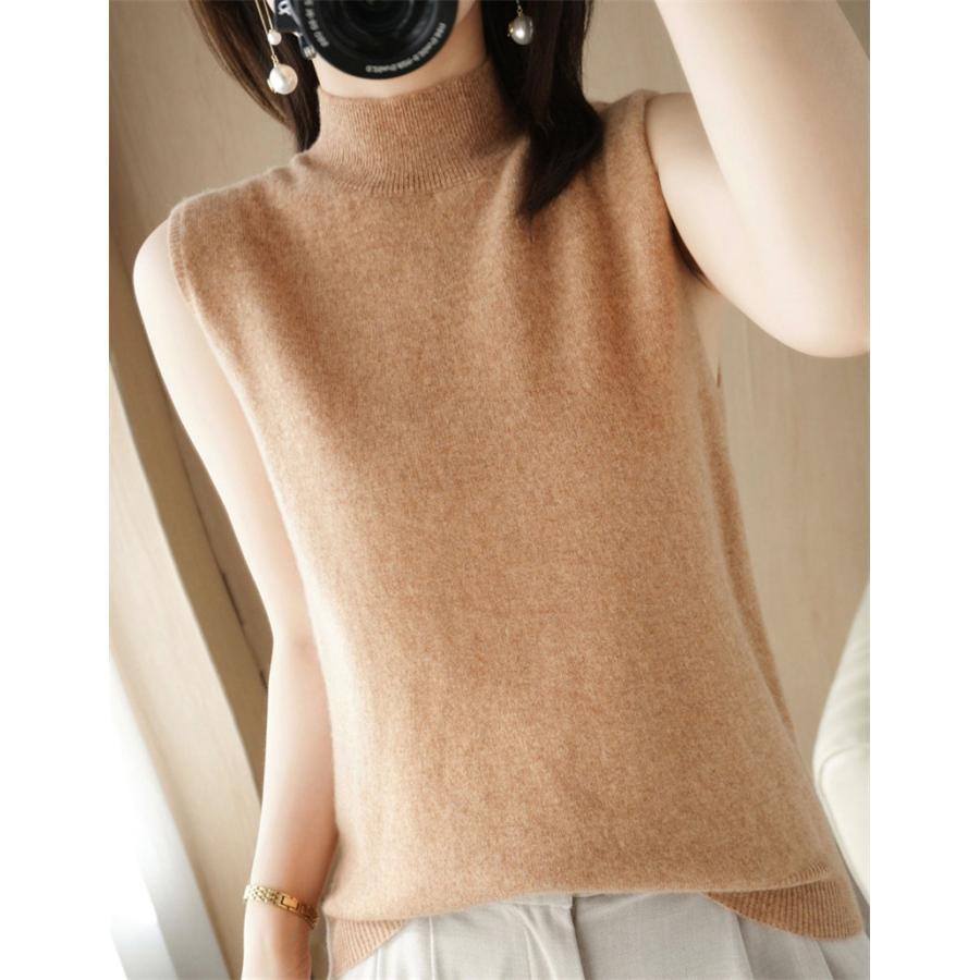 ニットベスト レディース ジレー ミディアムネック トップス チョッキ プルオーバー ゆったり レイヤード セーター カジュアル 可愛い オフィス |  | 13