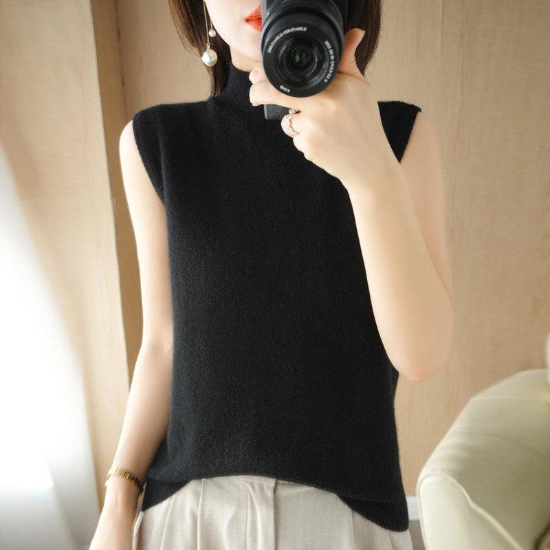 ニットベスト レディース ジレー ミディアムネック トップス チョッキ プルオーバー ゆったり レイヤード セーター カジュアル 可愛い オフィス |  | 17