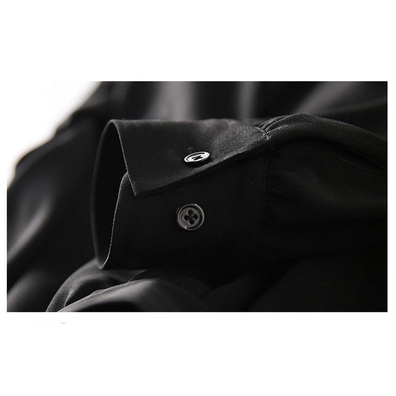 ブラウス レディース 白 黒 ボウタイシャツ シャツ トップス 無地 長袖 リボン シフォン ホワイト ブラック オフィス カジュアル 送料無料 |  | 13