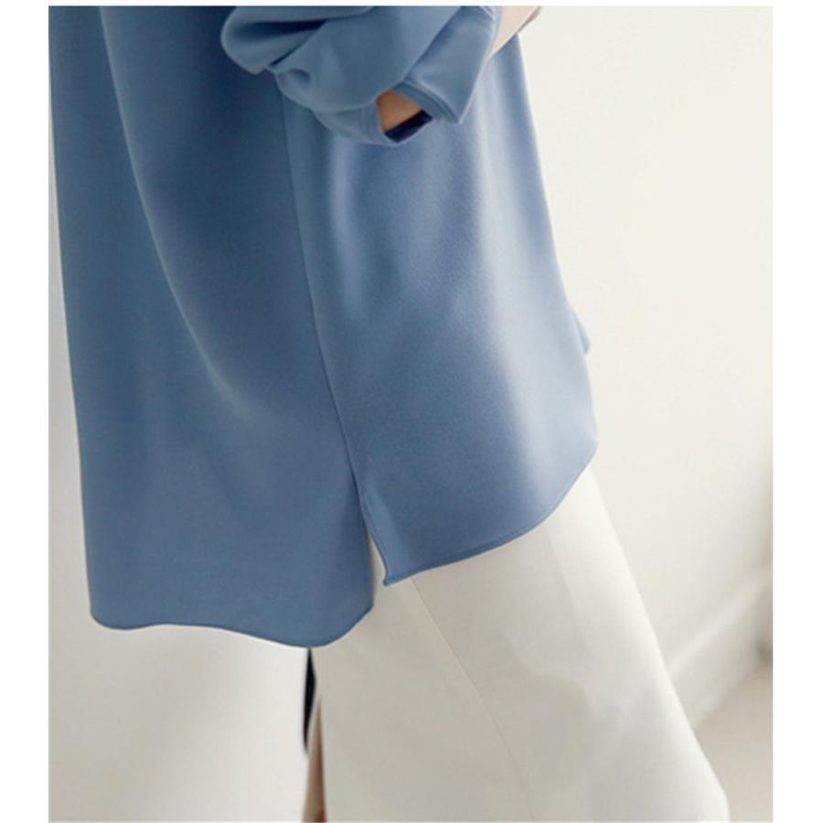 ブラウス レディース ボウタイシャツ シャツ トップス 春 長袖 Vネック シフォン ビジネス オフィス セレモニー カジュアル 送料無料 通勤 |  | 10