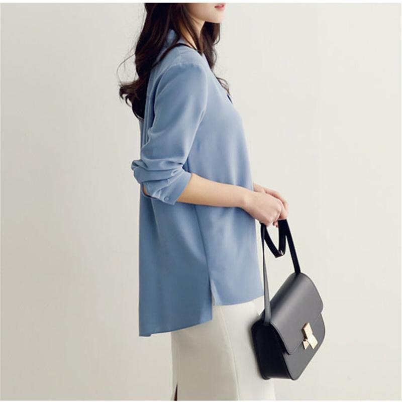 ブラウス レディース ボウタイシャツ シャツ トップス 春 長袖 Vネック シフォン ビジネス オフィス セレモニー カジュアル 送料無料 通勤 |  | 11