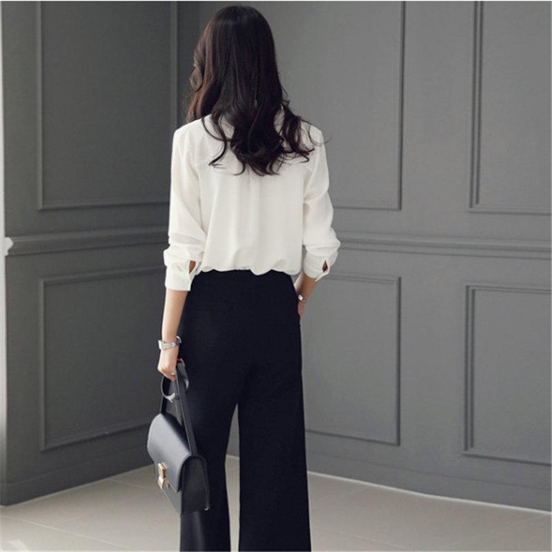 ブラウス レディース ボウタイシャツ シャツ トップス 春 長袖 Vネック シフォン ビジネス オフィス セレモニー カジュアル 送料無料 通勤 |  | 15