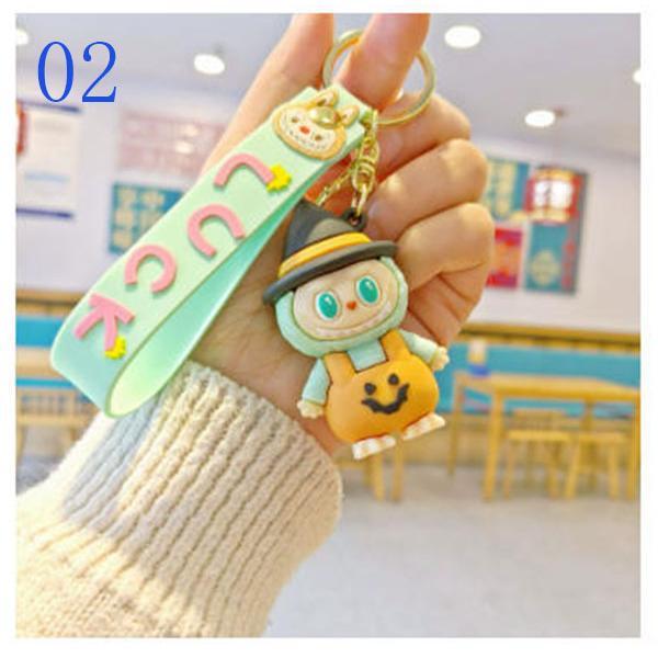 6色 2025新品 labubuラブブ キーホルダー ラバーキー キーリング キー