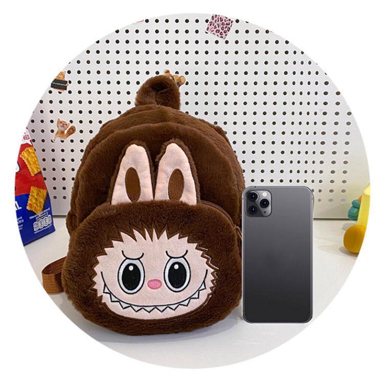 Labubu ラブブ ぬいぐるみ ふわふわ可愛い リュック キャラポーチ 立体