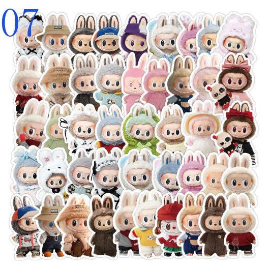 8デザイン ラブブ ステッカー 2PCS 100枚入 防水シールlabubu Q版 アニメ キャラクター 周辺 萌えグッズ 手帳 シール 装飾品 かわいい 漫画 DIYステッカー 人気 |  | 07