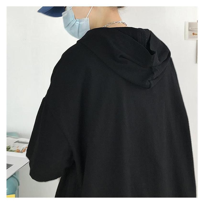 送料無料 夏 半袖 パーカー メンズ フード付き カットソー Ｔシャツ シンプル ポケット おしゃれ 薄地 ゆったり トップス 無地 カジュアル 学生 |  | 11