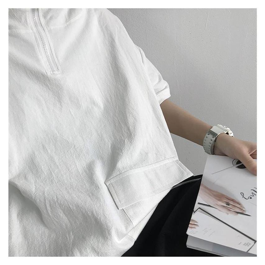 送料無料 夏 半袖 パーカー メンズ フード付き カットソー Ｔシャツ シンプル ポケット おしゃれ 薄地 ゆったり トップス 無地 カジュアル 学生 |  | 07