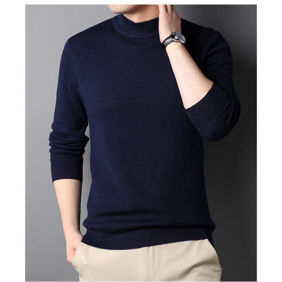 送料無料 ニットセーター メンズ トップス ハイネック 無地 あったか 防寒 カジュアル 通勤 男性 厚手 シンプル ビジネス オフィス 秋冬 |  | 12
