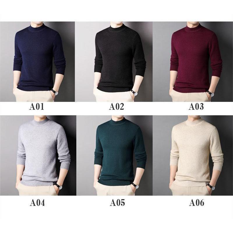 送料無料 ニットセーター メンズ トップス ハイネック 無地 あったか 防寒 カジュアル 通勤 男性 厚手 シンプル ビジネス オフィス 秋冬 |  | 01