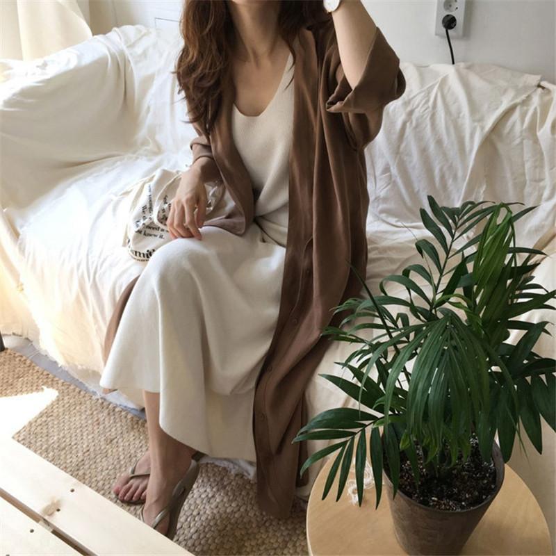 シャツワンピース レディース ロング丈 マキシ丈 長袖 シャツ ワンピース 春 夏 春服 夏服 きれいめ ゆったり チュニック トップス 羽織 |  | 06