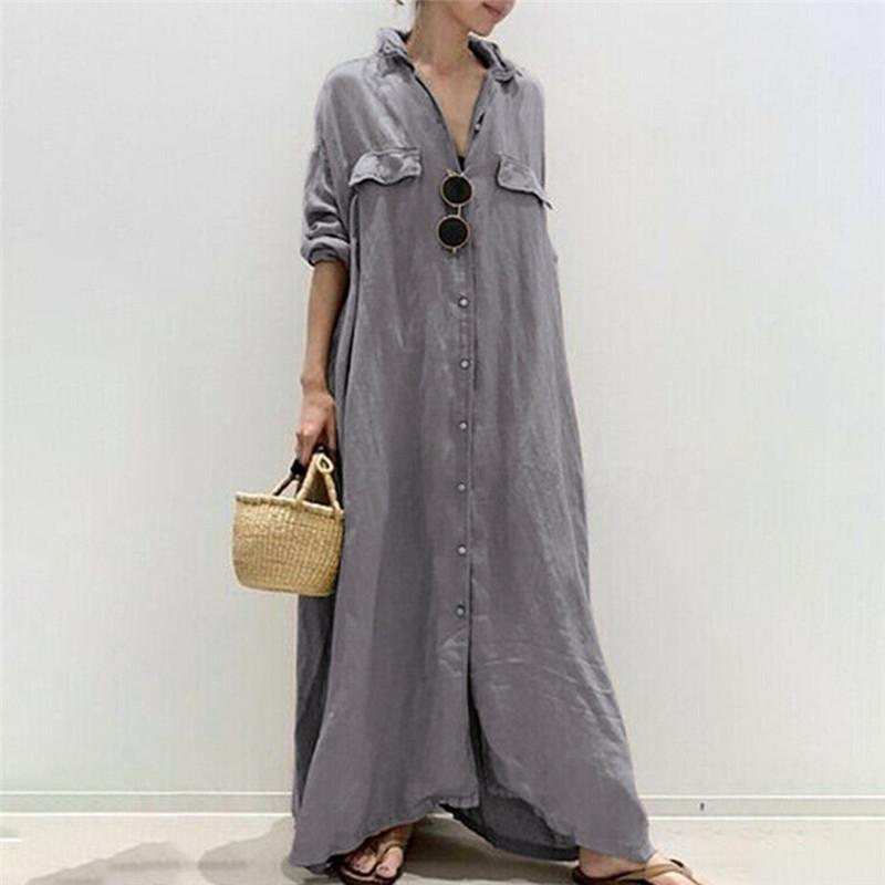 シャツワンピース レディース リネン ロング丈 マキシ丈 長袖 シャツ ワンピース 春 夏 春服 夏服 きれいめ ゆったり チュニック トップス 羽織 |  | 03